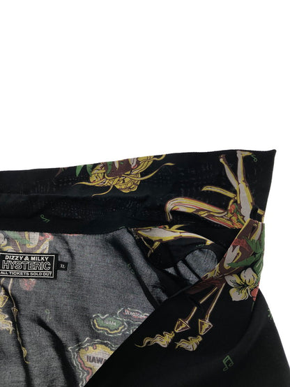 【中古品】【メンズ】 HYSTERIC GLAMOUR ヒステリックグラマー ISLAND DREAMS ALOHA SHIRT 02231AH07 アイランド ドリームス アロハシャツ トップス 140-260628-rt-14-tagh カラー：ブラック 万代Net店