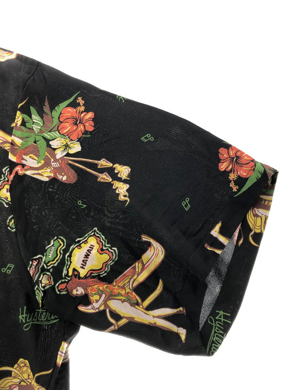 【中古品】【メンズ】 HYSTERIC GLAMOUR ヒステリックグラマー ISLAND DREAMS ALOHA SHIRT 02231AH07 アイランド ドリームス アロハシャツ トップス 140-260628-rt-14-tagh カラー：ブラック 万代Net店