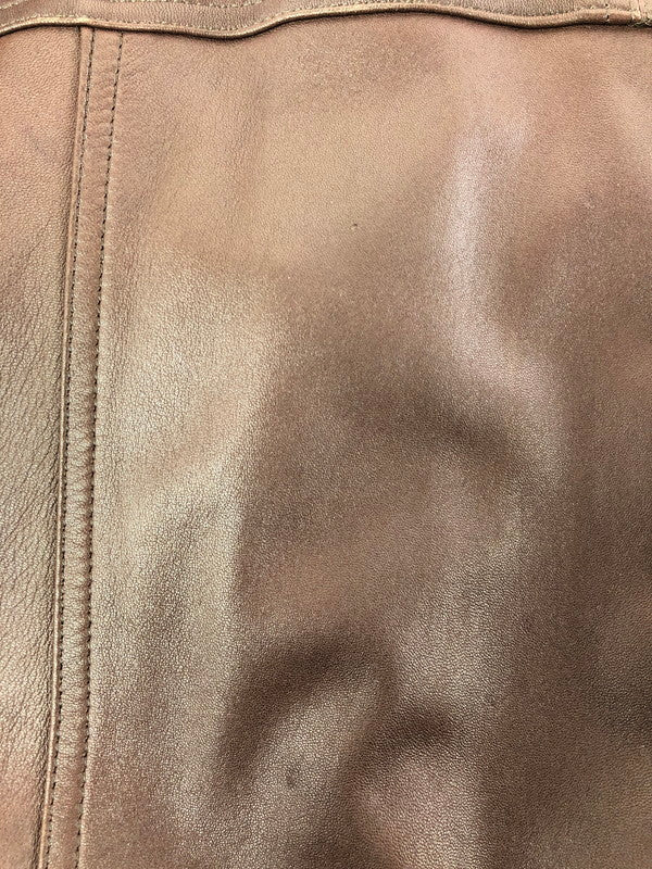 【現状渡し品】【メンズ】 INTERMEZZO インターメッツォ LEATHER COAT レザー コート アウター 146-260909-na-14-tagh サイズ：M カラー：ブラウン 万代Net店
