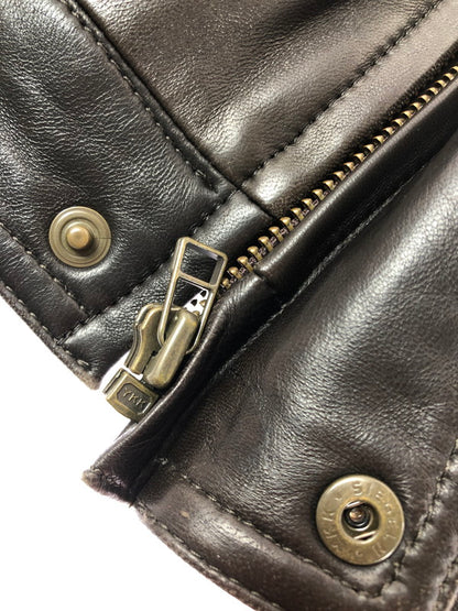 【現状渡し品】【メンズ】 INTERMEZZO インターメッツォ LEATHER ZIP UP JACKET 6259492 レザー ジップアップ ジャケット アウター 146-260909-na-13-tagh サイズ：M カラー：ダークブラウン 万代Net店