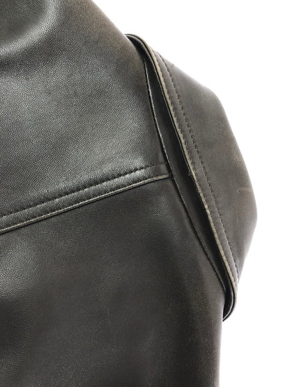 【現状渡し品】【メンズ】 INTERMEZZO インターメッツォ LEATHER ZIP UP JACKET 6259492 レザー ジップアップ ジャケット アウター 146-260909-na-13-tagh サイズ：M カラー：ダークブラウン 万代Net店