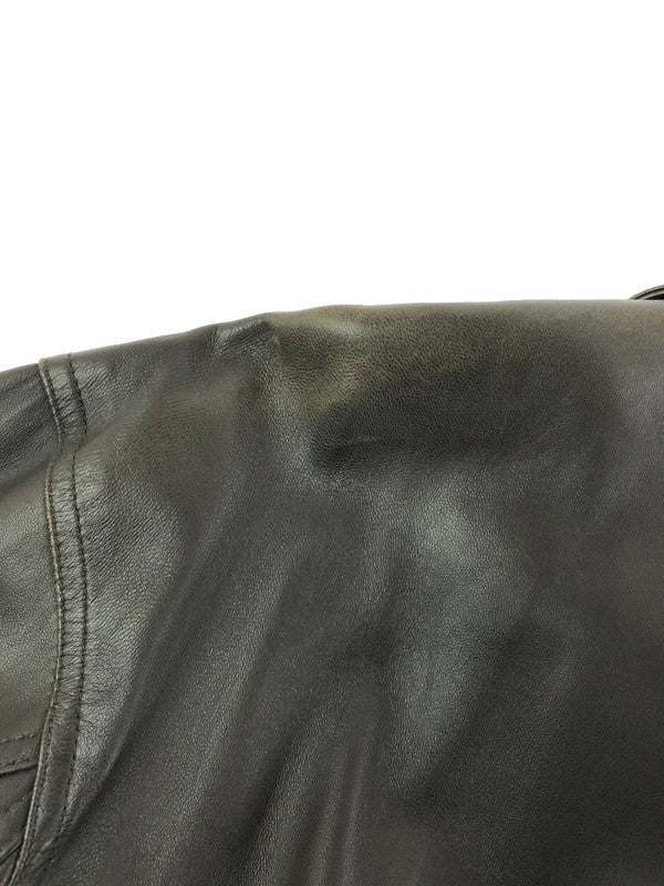 【現状渡し品】【メンズ】 INTERMEZZO インターメッツォ LEATHER ZIP UP JACKET 6259492 レザー ジップアップ ジャケット アウター 146-260909-na-13-tagh サイズ：M カラー：ダークブラウン 万代Net店