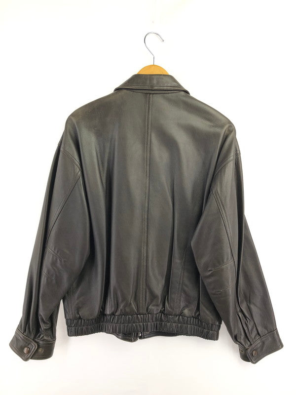 【現状渡し品】【メンズ】 INTERMEZZO インターメッツォ LEATHER ZIP UP JACKET 6259492 レザー ジップアップ ジャケット アウター 146-260909-na-13-tagh サイズ：M カラー：ダークブラウン 万代Net店