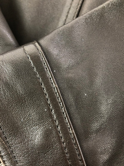 【現状渡し品】【メンズ】 INTERMEZZO インターメッツォ LEATHER ZIP UP JACKET 6259492 レザー ジップアップ ジャケット アウター 146-260909-na-13-tagh サイズ：M カラー：ダークブラウン 万代Net店