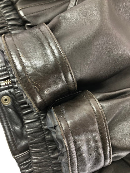 【現状渡し品】【メンズ】 INTERMEZZO インターメッツォ LEATHER ZIP UP JACKET 6259492 レザー ジップアップ ジャケット アウター 146-260909-na-13-tagh サイズ：M カラー：ダークブラウン 万代Net店