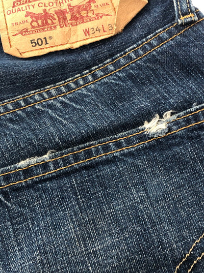 【中古品】【メンズ】 LEVI'S 00's 501 DENIM PANTS 03501-01 フィリピン製 501 デニム パンツ ボトムス ジーンズ 157-260627-rt-27-tagh サイズ：W34 カラー：インディゴ 万代Net店