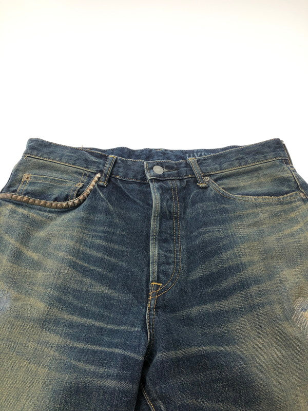 【現状渡し品】【メンズ】 HYSTERIC GLAMOUR ヒステリック グラマー 24SS STUDS DENIM PANTS 02241AP16 RCR加工 スタッズ デニム パンツ ジーンズ ボトムス 151-260627-rt-23-tagh サイズ：32 カラー：ブルー 万代Net店