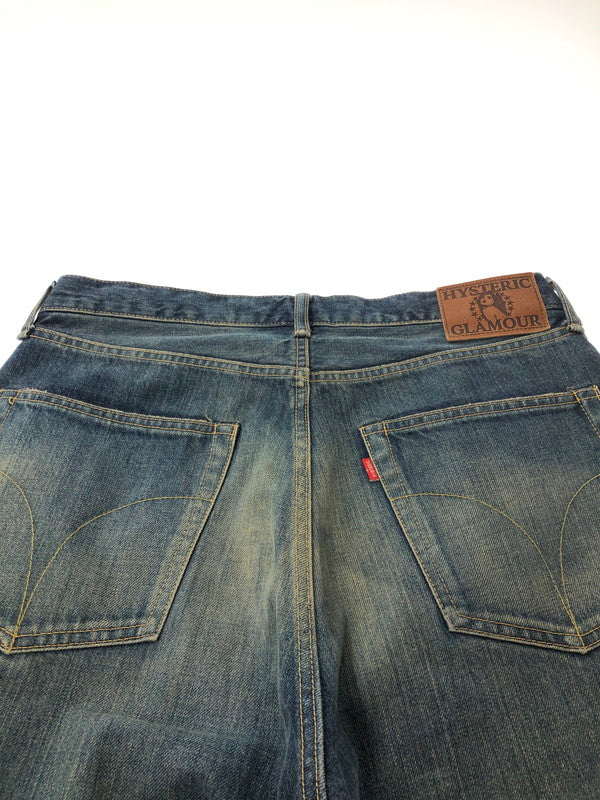 【現状渡し品】【メンズ】 HYSTERIC GLAMOUR ヒステリック グラマー 24SS STUDS DENIM PANTS 02241AP16 RCR加工 スタッズ デニム パンツ ジーンズ ボトムス 151-260627-rt-23-tagh サイズ：32 カラー：ブルー 万代Net店