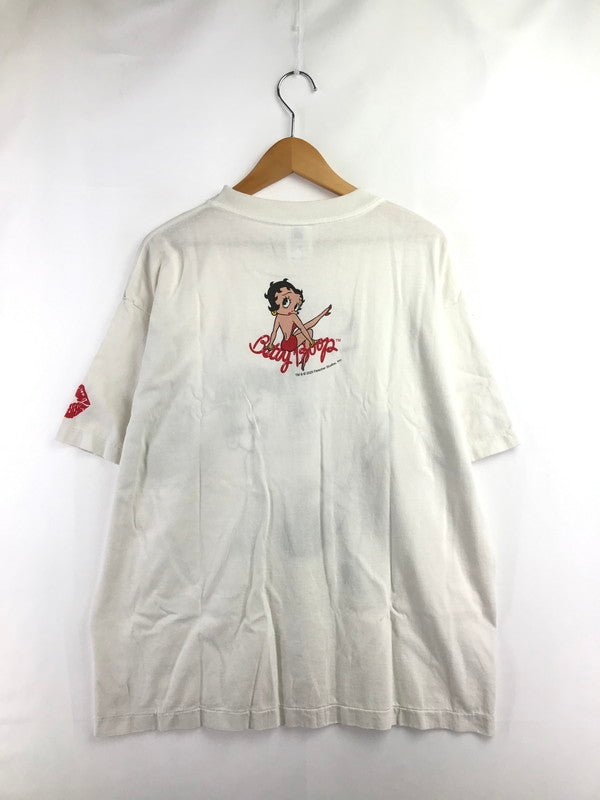 【中古品】【メンズ】 SAINT MICHAEL セントマイケル × BETTY BOOP ベティブープ コラボ S/S TEE SM-HR1-0000-C40 ショートスリーブ Tシャツ 半袖 トップス 142-260625-YY-04-tagh サイズ：L カラー：ホワイト 万代Net店