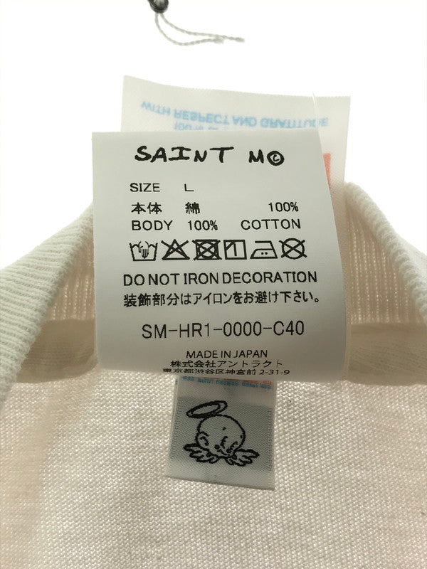 【中古品】【メンズ】 SAINT MICHAEL セントマイケル × BETTY BOOP ベティブープ コラボ S/S TEE SM-HR1-0000-C40 ショートスリーブ Tシャツ 半袖 トップス 142-260625-YY-04-tagh サイズ：L カラー：ホワイト 万代Net店