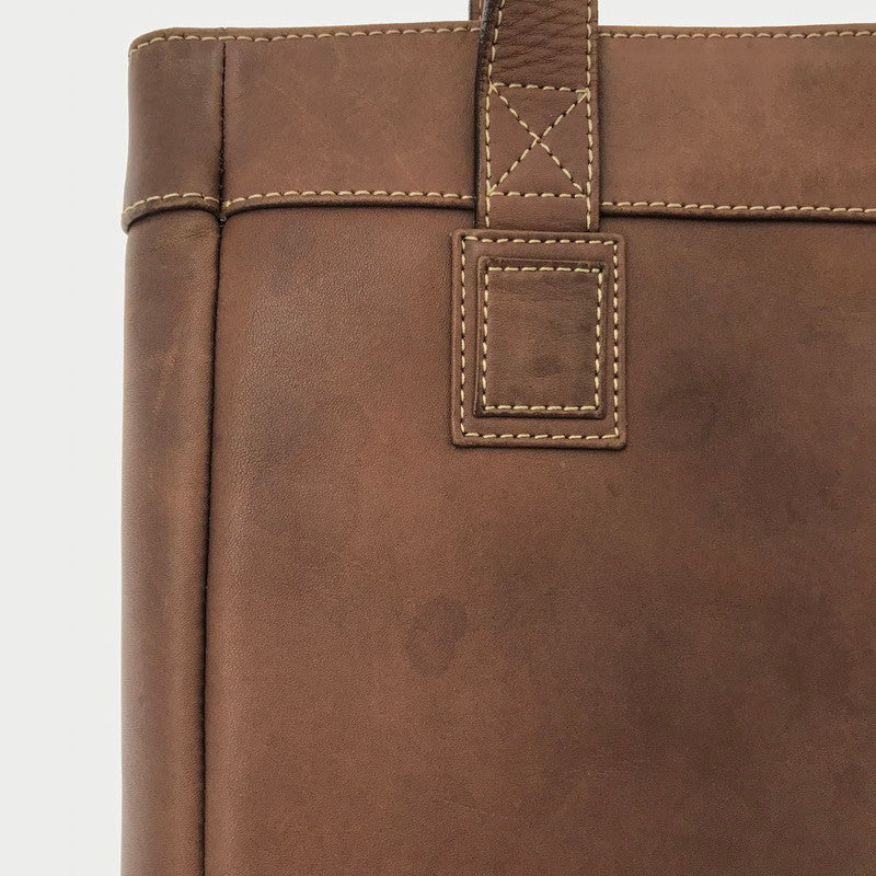 【中古品】【メンズ】 SAAD サード LEATHER TOTE BAG レザー トート バッグ 鞄 カバン 188-260707-ty-07-tagh カラー：ブラウン 万代Net店