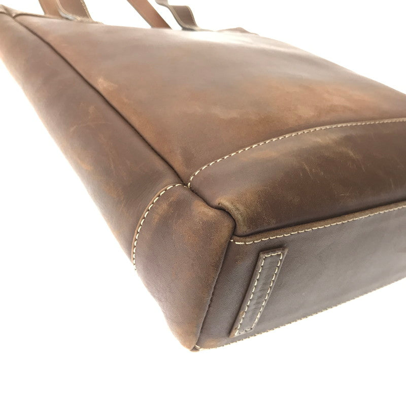 【中古品】【メンズ】 SAAD サード LEATHER TOTE BAG レザー トート バッグ 鞄 カバン 188-260707-ty-07-tagh カラー：ブラウン 万代Net店