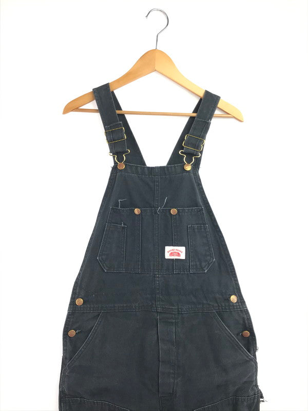 【中古品】【メンズ】 ROUND HOUSE ラウンドハウス DUCK DOUBLE KNEE OVERALLS ダック ダブルニー オーバーオール 157-260703-YY-19-tagh サイズ：30×32 カラー：ブラック 万代Net店