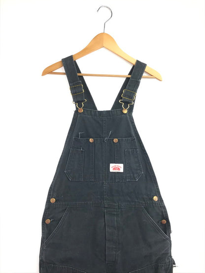 【中古品】【メンズ】 ROUND HOUSE ラウンドハウス DUCK DOUBLE KNEE OVERALLS ダック ダブルニー オーバーオール 157-260703-YY-19-tagh サイズ：30×32 カラー：ブラック 万代Net店