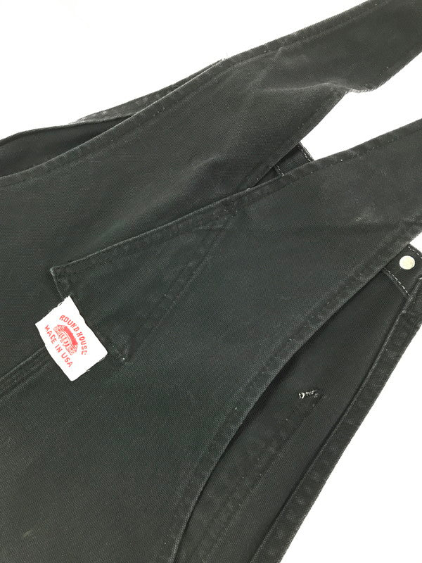 【中古品】【メンズ】 ROUND HOUSE ラウンドハウス DUCK DOUBLE KNEE OVERALLS ダック ダブルニー オーバーオール 157-260703-YY-19-tagh サイズ：30×32 カラー：ブラック 万代Net店