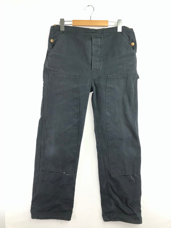 【中古品】【メンズ】 ROUND HOUSE ラウンドハウス DUCK DOUBLE KNEE OVERALLS ダック ダブルニー オーバーオール 157-260703-YY-19-tagh サイズ：30×32 カラー：ブラック 万代Net店
