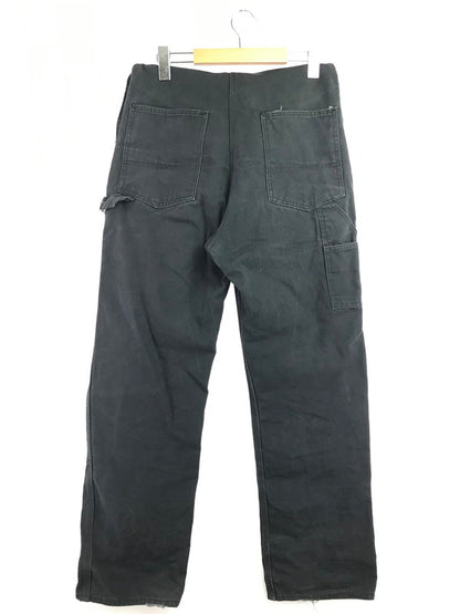 【中古品】【メンズ】 ROUND HOUSE ラウンドハウス DUCK DOUBLE KNEE OVERALLS ダック ダブルニー オーバーオール 157-260703-YY-19-tagh サイズ：30×32 カラー：ブラック 万代Net店