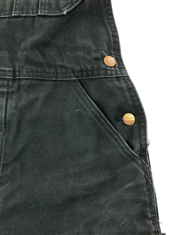 【中古品】【メンズ】 ROUND HOUSE ラウンドハウス DUCK DOUBLE KNEE OVERALLS ダック ダブルニー オーバーオール 157-260703-YY-19-tagh サイズ：30×32 カラー：ブラック 万代Net店