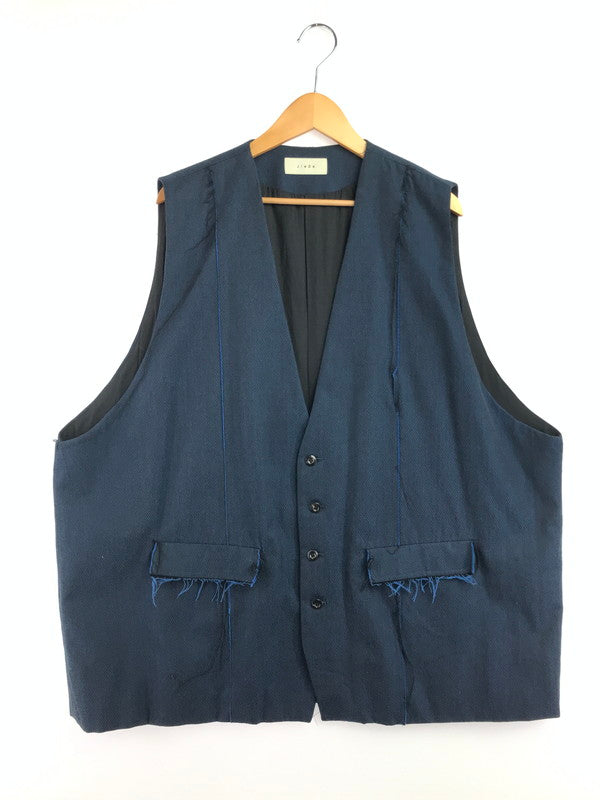 【中古品】【メンズ】 JieDa ジエダ GABARDINE OVER VEST JIE-20W-SH06-A ギャバジンオーバーベスト トップス 140-260703-YY-12-tagh サイズ：F カラー：ネイビー 万代Net店