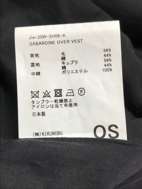 【中古品】【メンズ】 JieDa ジエダ GABARDINE OVER VEST JIE-20W-SH06-A ギャバジンオーバーベスト トップス 140-260703-YY-12-tagh サイズ：F カラー：ネイビー 万代Net店