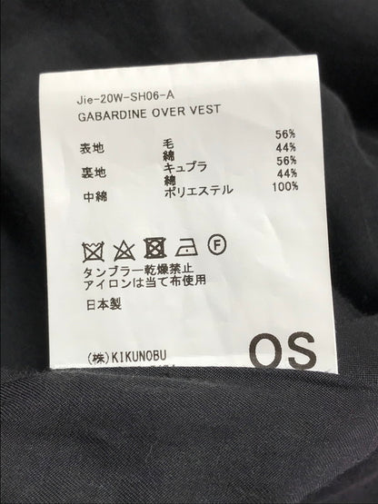 【中古品】【メンズ】 JieDa ジエダ GABARDINE OVER VEST JIE-20W-SH06-A ギャバジンオーバーベスト トップス 140-260703-YY-12-tagh サイズ：F カラー：ネイビー 万代Net店