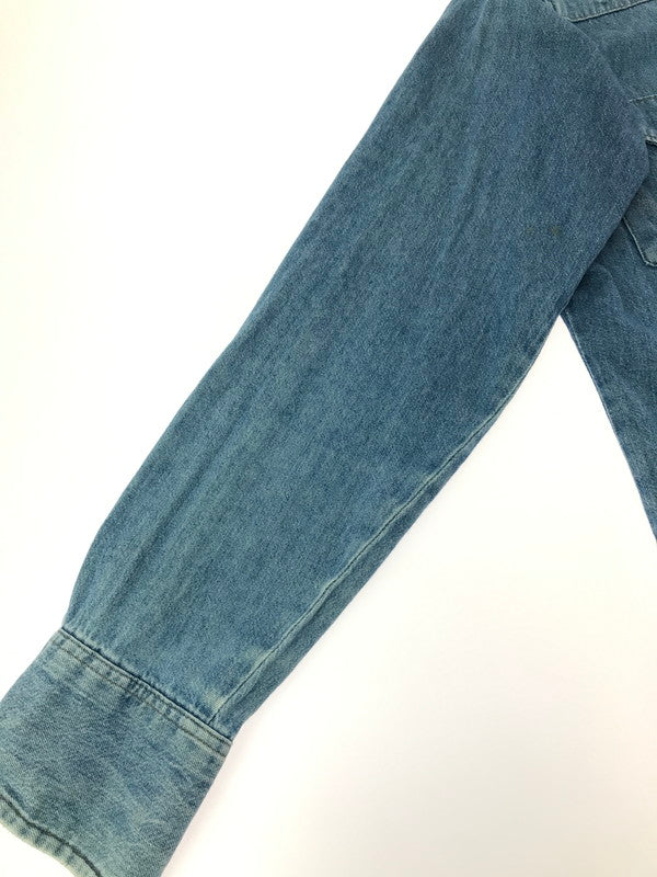 【現状渡し品】【メンズ】 WRANGLER ラングラー 80's DENIM SHIRT 80年代 デニム シャツ ヴィンテージ 146-260820-rt-06-tag サイズ：15.5 カラー：インディゴ 万代Net店