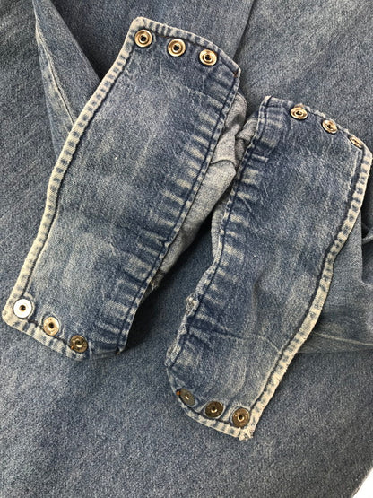 【現状渡し品】【メンズ】 WRANGLER ラングラー 80's DENIM SHIRT 80年代 デニム シャツ ヴィンテージ 146-260820-rt-06-tag サイズ：15.5 カラー：インディゴ 万代Net店