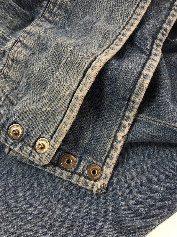 【現状渡し品】【メンズ】 WRANGLER ラングラー 80's DENIM SHIRT 80年代 デニム シャツ ヴィンテージ 146-260820-rt-06-tag サイズ：15.5 カラー：インディゴ 万代Net店