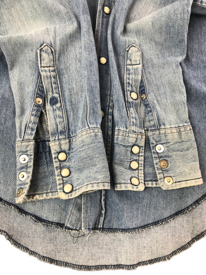 【現状渡し品】【メンズ】 WRANGLER ラングラー 80's DENIM SHIRT 80年代 デニム シャツ ヴィンテージ 146-260820-rt-06-tag サイズ：15.5 カラー：インディゴ 万代Net店