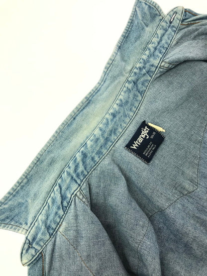 【現状渡し品】【メンズ】 WRANGLER ラングラー 80's DENIM SHIRT 80年代 デニム シャツ ヴィンテージ 146-260820-rt-06-tag サイズ：15.5 カラー：インディゴ 万代Net店