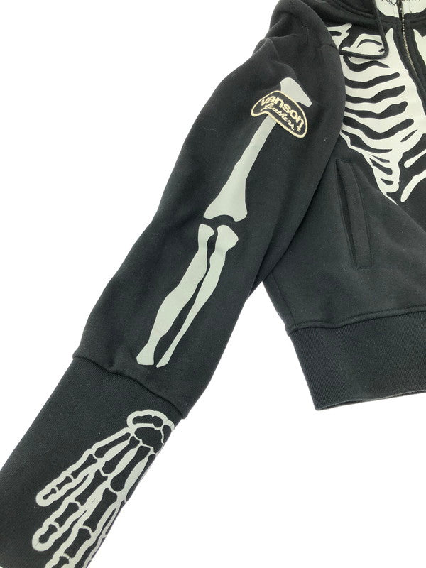 【中古品】【メンズ】 VANSON バンソン SKULL BONE FULL ZIP HOODIE スカル ボーン フルジップ フーディー 145-260702-rt-18-tag サイズ：XXL カラー：ブラック 万代Net店