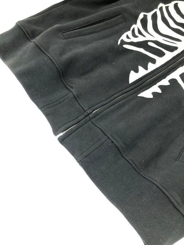 【中古品】【メンズ】 VANSON バンソン SKULL BONE FULL ZIP HOODIE スカル ボーン フルジップ フーディー 145-260702-rt-18-tag サイズ：XXL カラー：ブラック 万代Net店