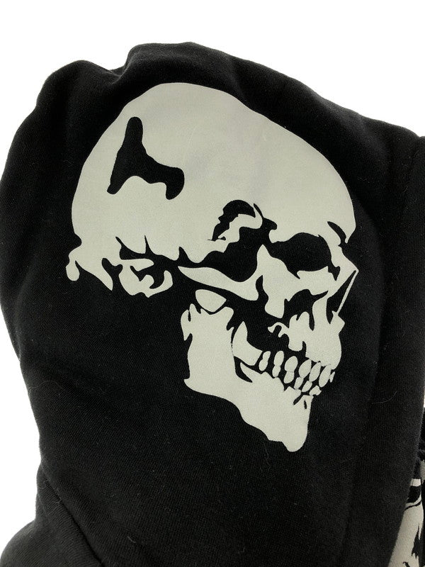 【中古品】【メンズ】 VANSON バンソン SKULL BONE FULL ZIP HOODIE スカル ボーン フルジップ フーディー 145-260702-rt-18-tag サイズ：XXL カラー：ブラック 万代Net店