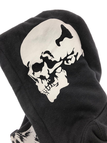 【中古品】【メンズ】 VANSON バンソン SKULL BONE FULL ZIP HOODIE スカル ボーン フルジップ フーディー 145-260702-rt-18-tag サイズ：XXL カラー：ブラック 万代Net店