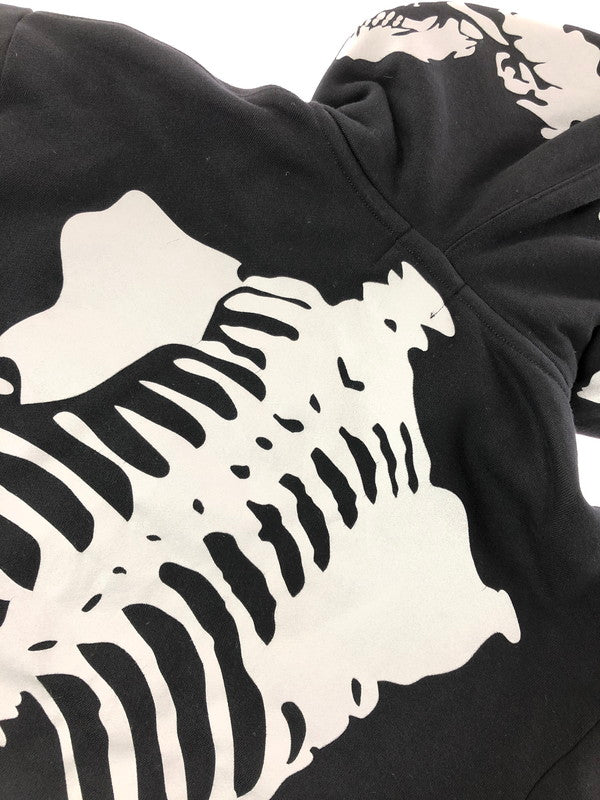 【中古品】【メンズ】 VANSON バンソン SKULL BONE FULL ZIP HOODIE スカル ボーン フルジップ フーディー 145-260702-rt-18-tag サイズ：XXL カラー：ブラック 万代Net店