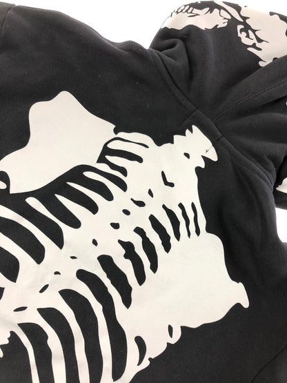 【中古品】【メンズ】 VANSON バンソン SKULL BONE FULL ZIP HOODIE スカル ボーン フルジップ フーディー 145-260702-rt-18-tag サイズ：XXL カラー：ブラック 万代Net店