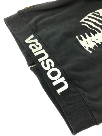 【中古品】【メンズ】 VANSON バンソン SKULL BONE FULL ZIP HOODIE スカル ボーン フルジップ フーディー 145-260702-rt-18-tag サイズ：XXL カラー：ブラック 万代Net店