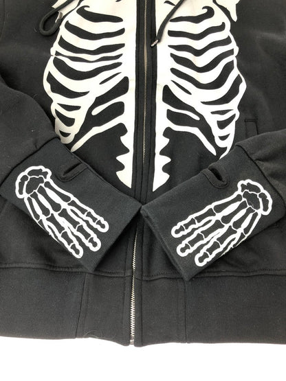 【中古品】【メンズ】 VANSON バンソン SKULL BONE FULL ZIP HOODIE スカル ボーン フルジップ フーディー 145-260702-rt-18-tag サイズ：XXL カラー：ブラック 万代Net店