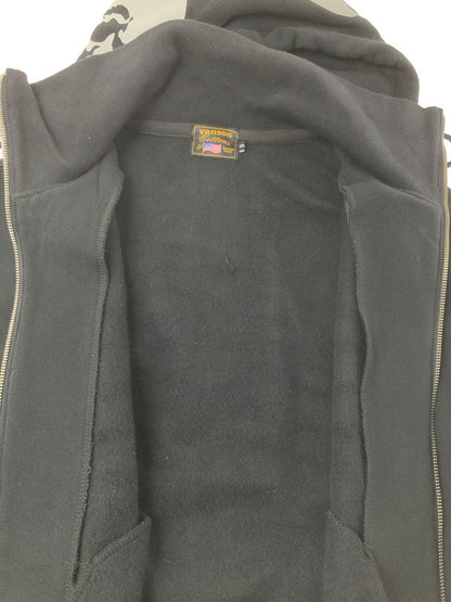 【中古品】【メンズ】 VANSON バンソン SKULL BONE FULL ZIP HOODIE スカル ボーン フルジップ フーディー 145-260702-rt-18-tag サイズ：XXL カラー：ブラック 万代Net店