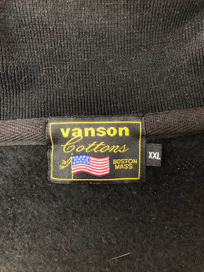 【中古品】【メンズ】 VANSON バンソン SKULL BONE FULL ZIP HOODIE スカル ボーン フルジップ フーディー 145-260702-rt-18-tag サイズ：XXL カラー：ブラック 万代Net店