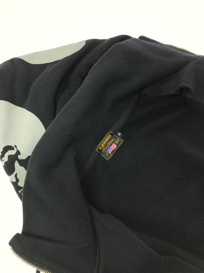 【中古品】【メンズ】 VANSON バンソン SKULL BONE FULL ZIP HOODIE スカル ボーン フルジップ フーディー 145-260702-rt-18-tag サイズ：XXL カラー：ブラック 万代Net店
