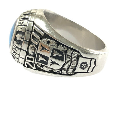 【中古品】【メンズ】 JOSTENS ジャスティンズ LTM 2001 STONE COLLEGE RING LTM刻印 2001年 ストーン カレッジ リング 指輪 アクセサリー 192-260629-ty-09-tagh カラー：シルバー 万代Net店