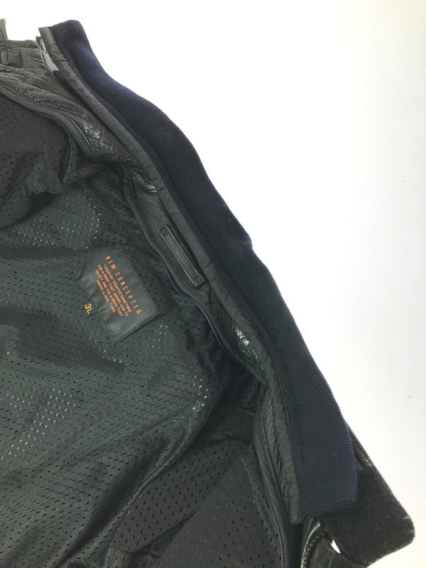 【中古品】【メンズ】 KADOYA カドヤ NEW CONCEPTER LEATHER RIDERS JACKET P-RJ2001 ニューコンセプター レザーライダースジャケット 韓国製 アウター 145-260703-YY-15-tagh サイズ：3L カラー：ブラック 万代Net店