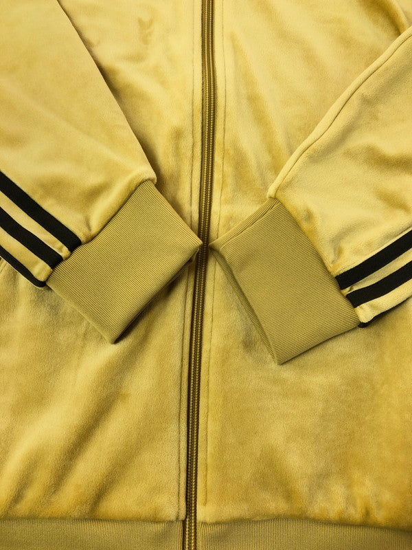 【中古品】【メンズ】 ADIDAS アディダス VELOUR TRACK JACKET ベロア トラック ジャケット ライトアウター 148-260702-rt-19-tag サイズ：XS カラー：イエロー系 万代Net店
