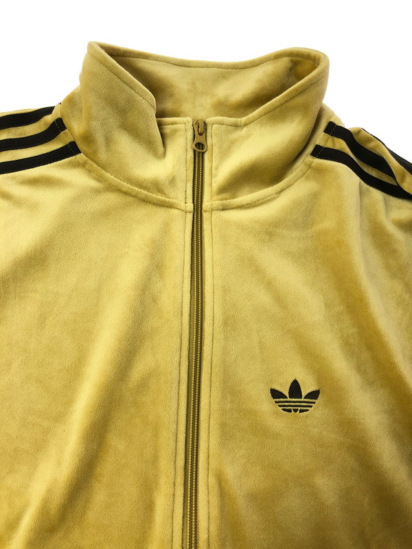 【中古品】【メンズ】 ADIDAS アディダス VELOUR TRACK JACKET ベロア トラック ジャケット ライトアウター 148-260702-rt-19-tag サイズ：XS カラー：イエロー系 万代Net店