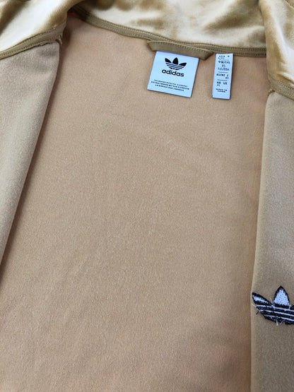 【中古品】【メンズ】 ADIDAS アディダス VELOUR TRACK JACKET ベロア トラック ジャケット ライトアウター 148-260702-rt-19-tag サイズ：XS カラー：イエロー系 万代Net店