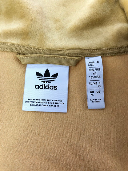 【中古品】【メンズ】 ADIDAS アディダス VELOUR TRACK JACKET ベロア トラック ジャケット ライトアウター 148-260702-rt-19-tag サイズ：XS カラー：イエロー系 万代Net店