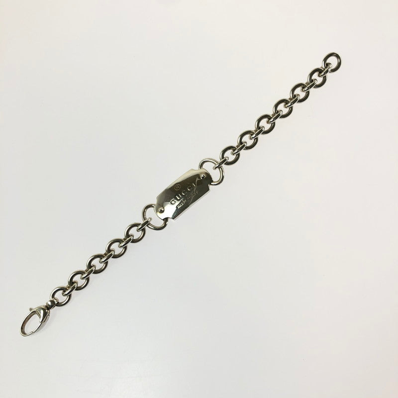 【中古品】【レディース】 GUCCI グッチ LOGO PLATE CHAIN BRACELET ロゴ プレート チェーン ブレスレット アクセサリー 182-260701-na-18-tagh サイズ：17 カラー：シルバー 万代Net店