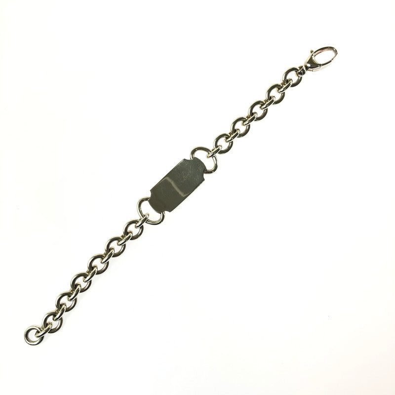 【中古品】【レディース】 GUCCI グッチ LOGO PLATE CHAIN BRACELET ロゴ プレート チェーン ブレスレット アクセサリー 182-260701-na-18-tagh サイズ：17 カラー：シルバー 万代Net店