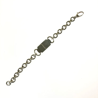 【中古品】【レディース】 GUCCI グッチ LOGO PLATE CHAIN BRACELET ロゴ プレート チェーン ブレスレット アクセサリー 182-260701-na-18-tagh サイズ：17 カラー：シルバー 万代Net店